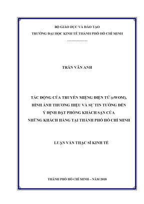 Tài liệu luận văn tác động của truyền miệng điện tử ewom hình ảnh thương hiệu