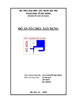 Đồ án tốt nghiệp tổ chức xây dựng