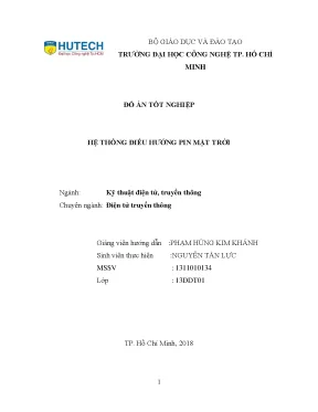 Thiết kế hệ thống điều hướng pin mặt trời bằng Arduino