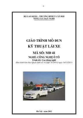 Giáo trình kỹ thuật lái xe nghề công nghệ ô tô