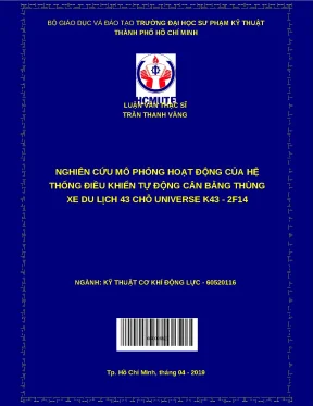 Luận văn thạc sĩ nghiên cứu mô phỏng hoạt động của hệ thống tự động điều khiển cân bằng thùng xe du lịch 43 chỗ universe k43 2f14