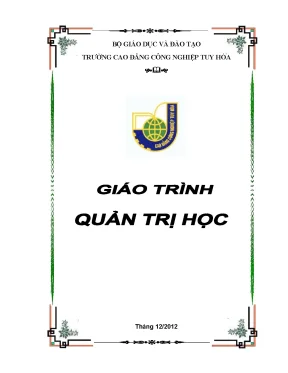 Giáo trình quản trị học trường cđ công nghiệp tuy hòa