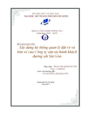 Xây dựng hệ thống quản lý đặt, bán vé đường sắt Sài Gòn