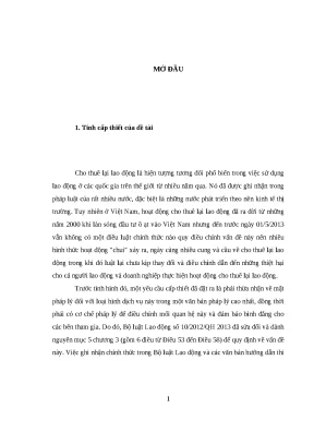 Pháp luật về cho thuê lại lao động tại Việt Nam hiện nay