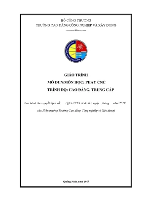 Giáo trình Phay CNC - Hướng dẫn lập trình gia công chi tiết