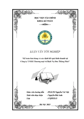 Kế toán bán hàng và xác định kết quả kinh doanh tại Công ty TNHH Đức Thắng Phát