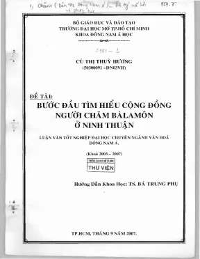 Tìm hiểu cộng đồng người Chăm Bàlamôn giáo tại Ninh Thuận