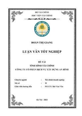 Phân tích tình hình tài chính Công ty Cổ phần Xây dựng An Bình