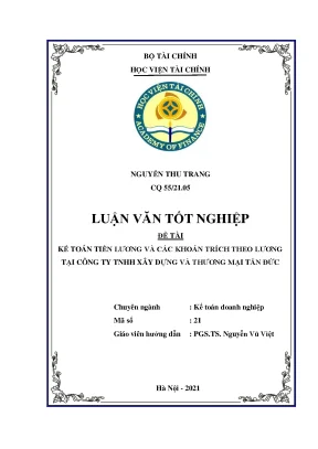 Kế toán tiền lương và khoản trích theo lương tại công ty Tấn Đức
