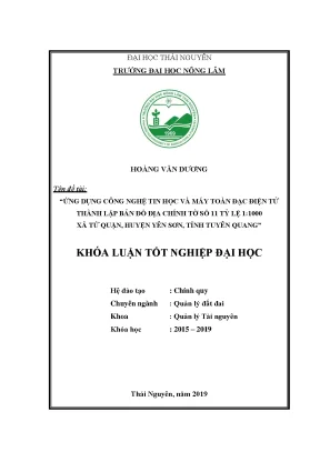 Ứng dụng công nghệ tin học và toàn đạc điện tử thành lập bản đồ địa chính