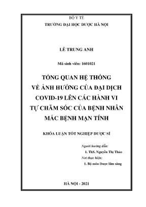 Ảnh hưởng COVID-19 lên tự chăm sóc bệnh nhân mạn tính