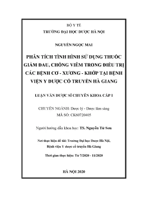 Phân tích tình hình sử dụng thuốc giảm đau viêm khớp Hà Giang