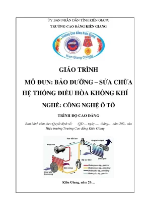 Giáo trình Bảo dưỡng, Sửa chữa Điều hòa Không khí Ô tô