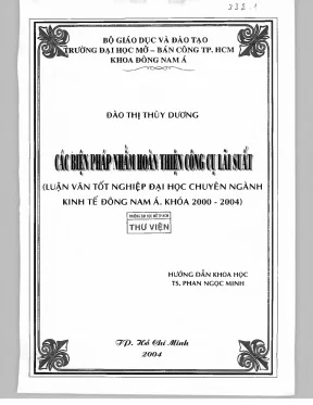 Hoàn thiện công cụ lãi suất trong hoạt động ngân hàng