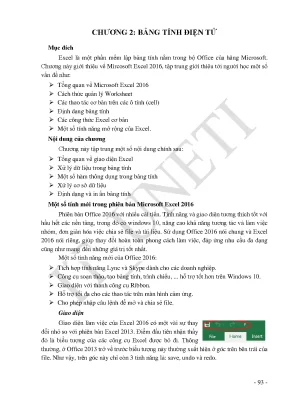 Tài liệu học Excel 2016: Hướng dẫn chi tiết từ cơ bản đến nâng cao
