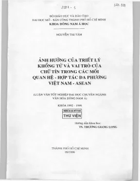 Triết lý Khổng tử & chữ tín trong hợp tác Việt Nam-ASEAN