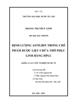 Định lượng Astilbin trong chế phẩm Thổ phục linh bằng HPLC