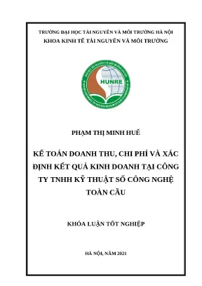 Kế toán doanh thu, chi phí, KQKD tại Công ty Kỹ thuật số CN Toàn Cầu