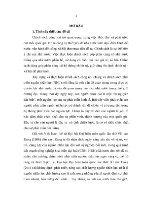 Thực thi chính sách phát triển NNL ở tỉnh Thanh Hóa