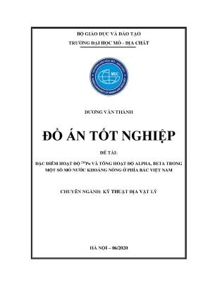 Đặc điểm hoạt độ 210Po trong nước khoáng nóng phía Bắc Việt Nam