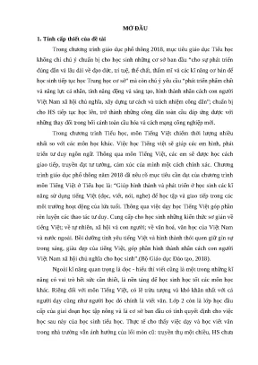 Phát triển năng lực viết HS lớp 2 theo CT GDPT 2018