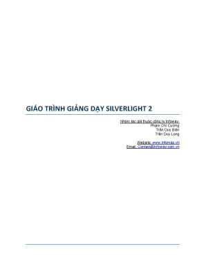 Giáo trình giảng dạy Silverlight 2 - Tài liệu học tập