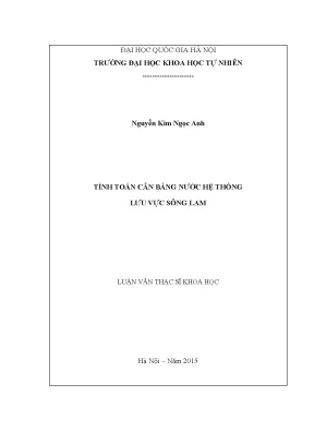 Cân bằng nước hệ thống sông Lam: Tính toán & mô hình MIKE BASIN