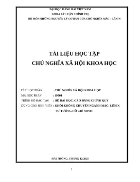 Tài liệu học tập Chủ nghĩa xã hội khoa học Đại học Hàng hải