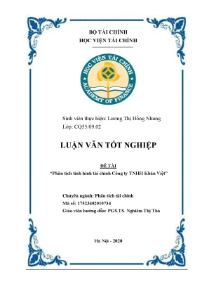 Phân tích tài chính Công ty TNHH Khăn Việt
