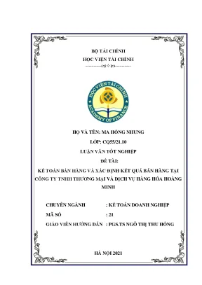 Kế toán bán hàng và xác định kết quả tại Công ty Hoàng Minh