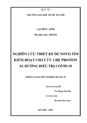 Nghiên cứu thiết kế hoạt chất ức chế protein 3a SARS-CoV-2 trị COVID-19