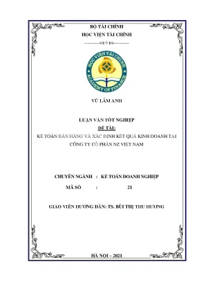 Kế toán bán hàng và xác định kết quả kinh doanh tại công ty CP NZ Việt Nam