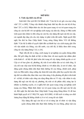 Nâng cao chất lượng cán bộ cấp xã theo tư tưởng Hồ Chí Minh