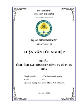 Tình hình tài chính của Công ty Cổ phần MISA