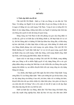 Nâng cao hiệu quả lãnh đạo Đảng theo tư tưởng Hồ Chí Minh