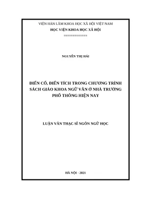 Điển cố điển tích trong SGK Ngữ văn phổ thông hiện nay