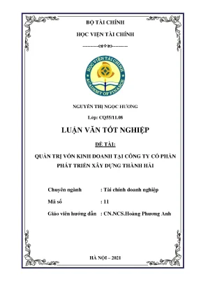 Quản trị vốn kinh doanh tại công ty xây dựng