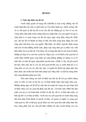 Luan van kỹ năng hòa giải các tranh chấp về quyền sử dụng đất ở việt nam