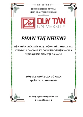 Biện pháp thúc đẩy tiêu thụ xe ô tô Hyundai hiệu quả