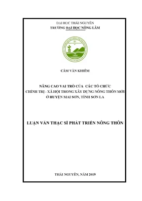 Nâng cao vai trò tổ chức chính trị-xã hội xây dựng nông thôn mới huyện Mai Sơn