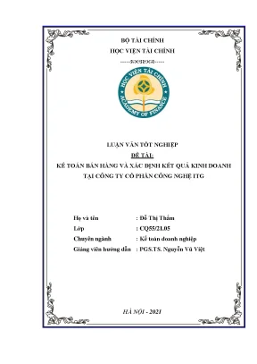 Kế toán bán hàng và xác định KQKD tại Công ty Công nghệ ITG