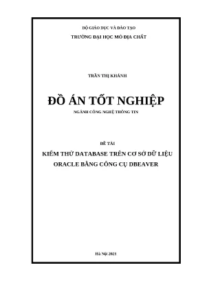 Kiểm thử Database trên Oracle bằng DBeaver - Đồ án tốt nghiệp CNTT