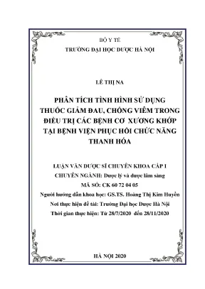 Phân tích tình hình sử dụng thuốc giảm đau chống viêm bệnh cơ xương khớp