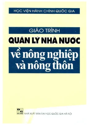 Giáo trình quản lý nhà nước về nông nghiệp và nông nghiệp