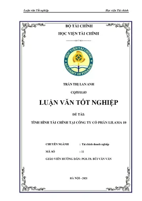 Phân tích tình hình tài chính Công ty cổ phần Lilama 10