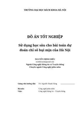 Dự đoán chỉ số bụi mịn Hà Nội: Học sâu với BiLSTM Encoder-Decoder