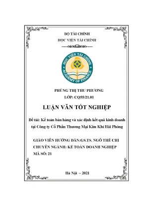 Kế toán bán hàng và xác định kết quả kinh doanh tại Công ty Cổ phần Thương mại Kim Khí Hải Phòng