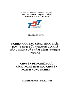Phân bón vi sinh Trichoderma đối kháng nấm Phomopsis longicolla