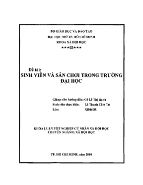 Sinh viên và sân chơi trong trường đại học khóa luận tốt nghiệp đại học