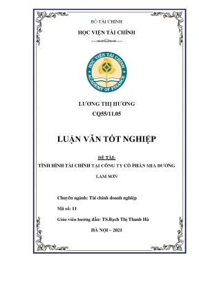 Tình hình tài chính tại Công ty Cổ phần Mía đường Lam Sơn